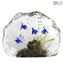 Escultura Aquarium - com Tropical JellyFish - Original Murano Glass OMG