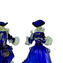 Couple Goldoni Venetian Figurines Deep blue - décoration or 24 carats