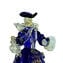 Пара венецианских статуэток Гольдони Темно-синий - украшение из золота 24 карата
