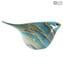 Hellblauer Spatz - Tiere - Original Muranoglas OMG