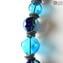 Necklace Aquatic - Light Blue - Original Murano Glass