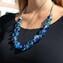 Collar Acuático - Azul Claro - Cristal de Murano Original