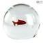 수족관 Fishball-with Red Fish-Original Murano Glass OMG