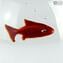 水族館フィッシュボール-赤い魚と-オリジナルムラーノグラスOMG