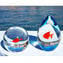 كرة حوض السمك - مع سمكة حمراء - زجاج مورانو الأصلي OMG