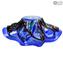 Blaues Sombrero-Herzstück - Sbruffy Style - Original Murano-Glas
