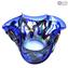 Centre de Table Sombrero Bleu - Style Sbruffy - Verre de Murano Original