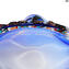 قطعة مركزية سمبريرو زرقاء - طراز سبروفي - زجاج مورانو الأصلي