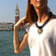Hoja - Collar de cuentas venecianas - Cristal de Murano original OMG