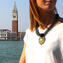 Feuille - Collier Perles Vénitiennes - Verre de Murano Original OMG