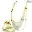 Moon Tears Gold - Necklace Venetian Beads - Original Murano Glass OMG