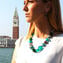 Esmeralda - Collar de perlas venecianas - Cristal de Murano original OMG