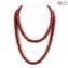 Rubin - Halskette venezianische Perlen - Original Murano Glas OMG