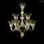 Venetian Chandelier Campanula pure Gold 24kt - Murano Glass