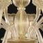 Venezianischer Kronleuchter Campanula reines Gold 24kt - Murano Glas