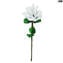 Fleur Rose - Blanc - Verre de Murano Original OMG