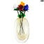 Fleur Rose - Blanc - Verre de Murano Original OMG