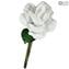 Rose Flower - White - Original Murano Glass OMG