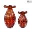 Mode 60er Vase - Rotes venezianisches Glas Murano OMG®