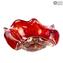 Fashion 60s Aschenbecher - Rotes venezianisches Glas Murano OMG®