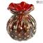 60年代時尚花瓶花瓶-紅色威尼斯玻璃MuranoOMG®
