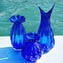 패션 60 년대 제비 꽃병-Blu Venetian Glass Murano OMG®