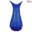 Mode 60er Jahre Schwalbenvase - Blu Venetian Glass Murano OMG®