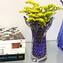 Vaso de flores da moda dos anos 60 - Blue Venetian Glass Murano OMG®