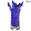 Fashion 60s Blumenvase - Blaues venezianisches Glas Murano OMG®