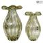 Mode 60er Vase - Graues venezianisches Glas Murano OMG®