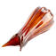 패션 60 년대 제비 꽃병-Red Venetian Glass Murano OMG®