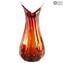 패션 60 년대 제비 꽃병-Red Venetian Glass Murano OMG®