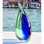 Tränenvase - Sommerso - Original Murano Glas