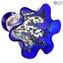 Re Sol - Blaue Blumen Vase Glas Murrine