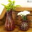 مزهرية صغيرة من فاشون ستينيات القرن الماضي - زجاج مورانو أحمر Venetian OMG®