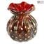 Petit Vase Buddy Fashion Années 60 - Verre Vénitien Rouge Murano OMG®