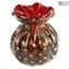 Fashion 60s Buddy Kleine Vase - Rotes venezianisches Glas Murano OMG®