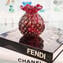 ファッション60年代バディ小花瓶-赤いベネチアングラスムラノOMG®