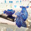 Jarrón pequeño Fashion 60s - Cristal azul veneciano de Murano OMG®