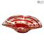 Sombrero de amapola - Centro de mesa soplado - Cristal de Murano original