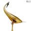 Yellow Swan - Statue en verre - Verre de Murano original OMG