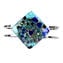 Pulsera Cuadrada Azul - Cristal de Murano Original