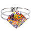 Pulsera Square Millefiori - Cristal de Murano original