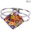 Bracelet Square Millefiori - Original Murano Glass