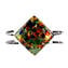 Bracelet Square Multicolor - Original Murano Glass