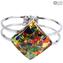 Bracelet Square Multicolor - Original Murano Glass