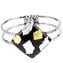 Bracelet Square Dalmata - Original Murano Glass