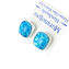 Light Blue Buttons Earrings - Original Murano Glass OMG