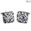 Cufflinks - Silver - Original Murano Glass OMG