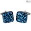 Cufflinks - Blue - Original Murano Glass OMG